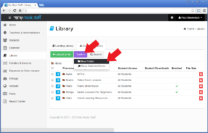 Adding a folder to the Download Library - My Music Staff