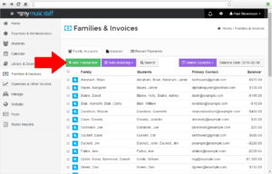 Adding a new transaction to a family account, My Music Staff