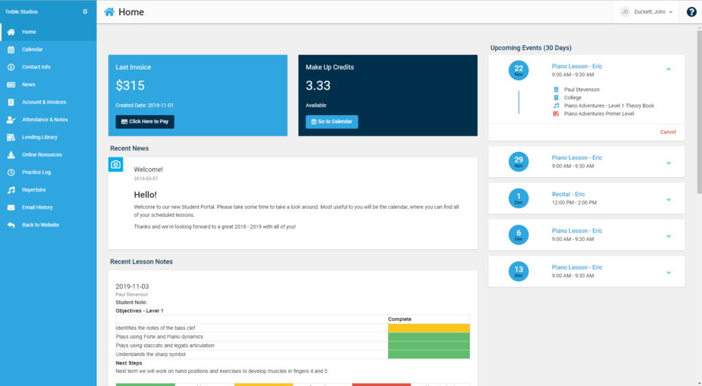 Introducing Our New Student Portal! My Music Staff